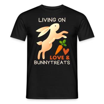 Lapin, lapin disant amour-amour Saint-Valentin - T-shirt homme - noir - Devant - AI Model Male 178 light (178cm)