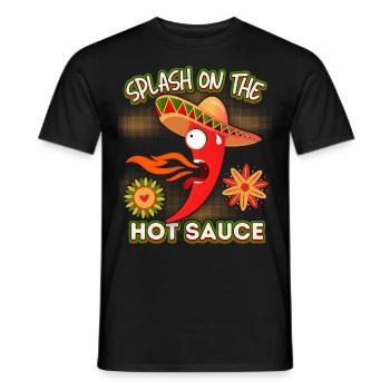 Pepperoni, sauce piquante, Mexique drôle de dicton - T-shirt homme - noir - Devant - AI Model Male 178 light (178cm)