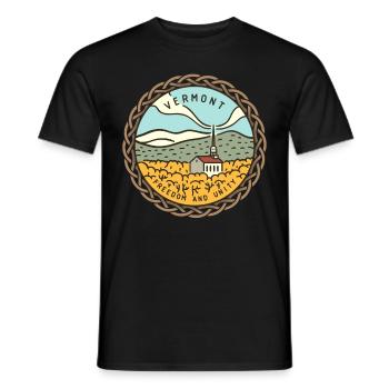 Vermont, United States - Men's T-Shirt - black - Front - AI Model Male 178 light (178cm)