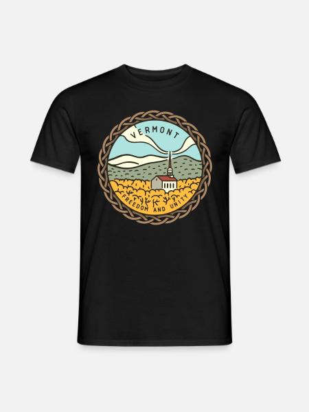 Vermont, USA - Männer T-Shirt - Schwarz
