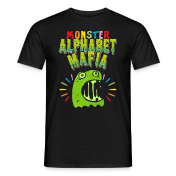 Monster Alphabet Mafia, LGBTQ, LGBTQ Pride Movement - Men's T-Shirt - black - Front - AI Model Male 178 light (178cm)