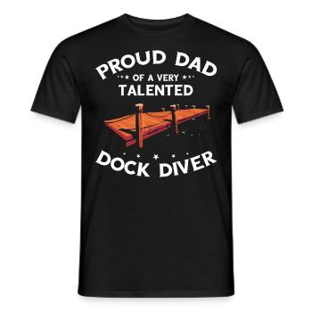 Conception de plongée à quai pour le saut de chien et le chien de quai - T-shirt homme - noir - Devant - AI Model Male 178 light (178cm)