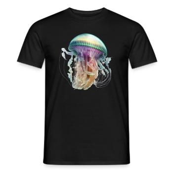 Conception colorée de méduses: élégante et accrocheuse - T-shirt homme - noir - Devant - AI Model Male 178 light (178cm)
