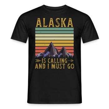Alaska Tshirt Herren Damen Kinder USA Nordpol - Männer T-Shirt - Schwarz - Vorne - AI Model Male 178 light (178cm)