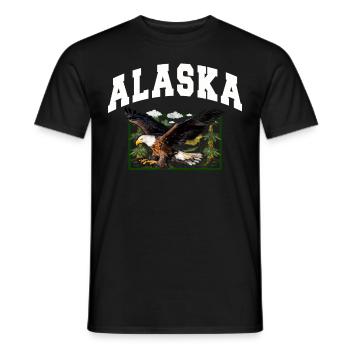 Alaska Geschenk Kinder Herren Damen USA Natur Eis - Männer T-Shirt - Schwarz - Vorne - AI Model Male 178 light (178cm)