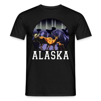 Alaska Geschenk USA Natur Bär Denali Grizzly Wald - Männer T-Shirt - Schwarz - Vorne - AI Model Male 178 light (178cm)