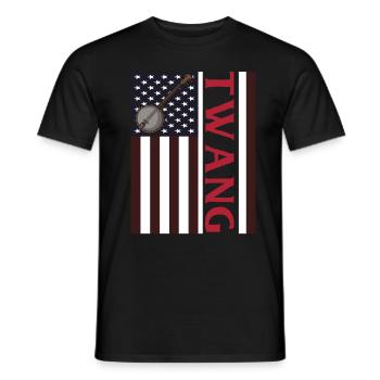 Chemises Banjo Pour Hommes Bluegrass Appalachia Folk - T-shirt homme - noir - Devant - AI Model Male 178 light (178cm)