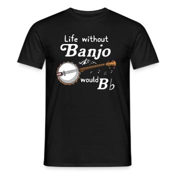 Banjo - Männer T-Shirt - Schwarz - Vorne - AI Model Male 178 light (178cm)