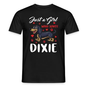 Teckel Cadeau Dixie Viennese Doxie Teckel - T-shirt homme - noir - Devant - AI Model Male 178 light (178cm)