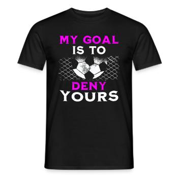 Fußball Tshirt Herren Damen Soccer Football - Männer T-Shirt - Schwarz - Vorne - AI Model Male 178 light (178cm)