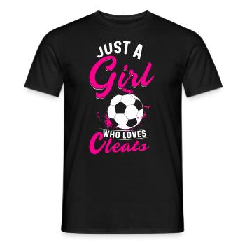 Fußball Tshirt Herren Damen Soccer Football - Männer T-Shirt - Schwarz - Vorne - AI Model Male 178 light (178cm)