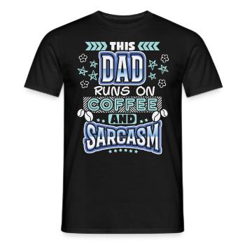 Daddy, daddy-daddy coffee, sarcasm saying - Men's T-Shirt - black - Front - AI Model Male 178 light (178cm)