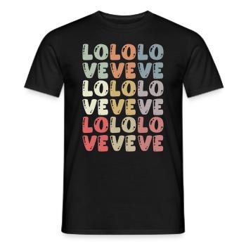 Saint-Valentin Typographie de mariage Amour Amour - T-shirt homme - noir - Devant - AI Model Male 178 light (178cm)