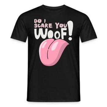 Trame! Drôle de dicton pour les propriétaires de chiens Halloween - T-shirt homme - noir - Devant - AI Model Male 178 light (178cm)