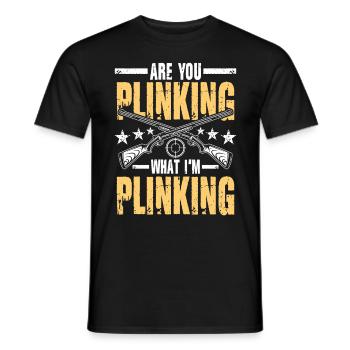Are You Plinking What I'm Plinking - Männer T-Shirt - Schwarz - Vorne - AI Model Male 178 light (178cm)