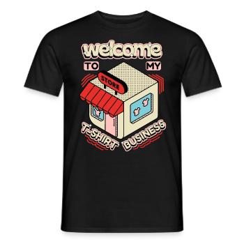 T-shirt business, boutique, slogan - T-shirt homme - noir - Devant - AI Model Male 178 light (178cm)