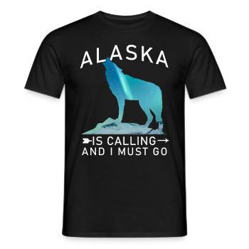 Alaska Geschenk USA Natur Bär Denali Grizzly Wald - Männer T-Shirt - Schwarz - Vorne - AI Model Male 178 light (178cm)