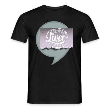 Alkohol, lustiger Leber Spruch Biertrinker - Männer T-Shirt - Schwarz - Vorne - AI Model Male 178 light (178cm)