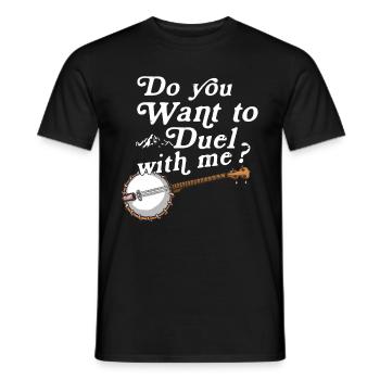 Banjo - Männer T-Shirt - Schwarz - Vorne - AI Model Male 178 light (178cm)