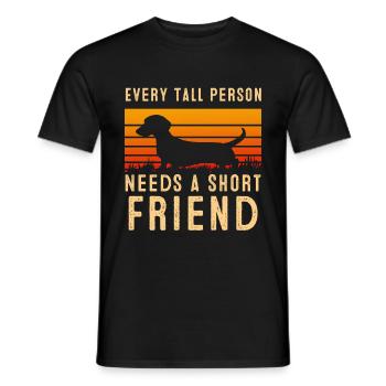 Teckel Cadeau Dixie Viennese Doxie Teckel - T-shirt homme - noir - Devant - AI Model Male 178 light (178cm)