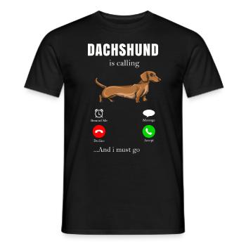 Dachshund Geschenk Dixie Wiener Doxie Dackel - Männer T-Shirt - Schwarz - Vorne - AI Model Male 178 light (178cm)