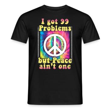 Hippie Geschenk Acidhead Flowerpower Hippi Hippy - Männer T-Shirt - Schwarz - Vorne - AI Model Male 178 light (178cm)