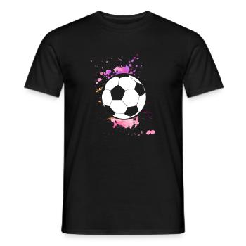 Fußball Tshirt Herren Damen Soccer Football - Männer T-Shirt - Schwarz - Vorne - AI Model Male 178 light (178cm)