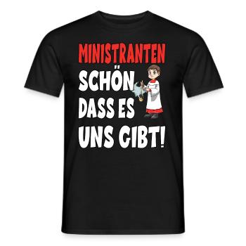 Ministranten Schön Dass Es Uns Gibt - Männer T-Shirt - Schwarz - Vorne - AI Model Male 178 light (178cm)