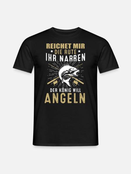 Angeln - Männer T-Shirt - Schwarz