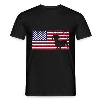 Teckel Cadeau Dixie Viennese Doxie Teckel - T-shirt homme - noir - Devant - AI Model Male 178 light (178cm)