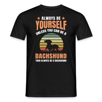 Teckel Cadeau Dixie Viennese Doxie Teckel - T-shirt homme - noir - Devant - AI Model Male 178 light (178cm)