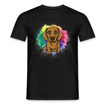Teckel Cadeau Dixie Viennese Doxie Teckel - T-shirt homme - noir - Devant - AI Model Male 178 light (178cm)