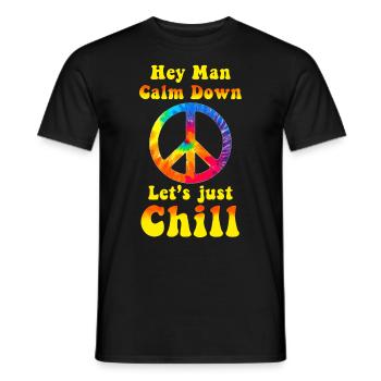 Hippie Geschenk Acidhead Flowerpower Hippi Hippy - Männer T-Shirt - Schwarz - Vorne - AI Model Male 178 light (178cm)