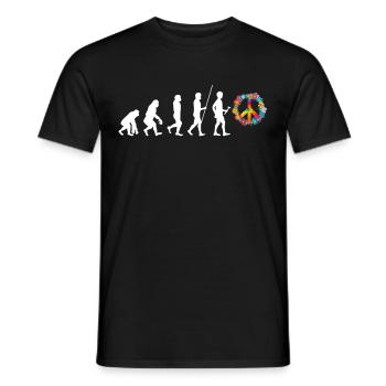 Hippie - T-shirt homme - noir - Devant - AI Model Male 178 light (178cm)
