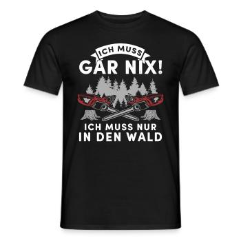 Holz Geschenke Chainsaw Kettensäge Waldarbeiter - Männer T-Shirt - Schwarz - Vorne - AI Model Male 178 light (178cm)