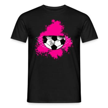 Fußball Tshirt Herren Damen Soccer Football - Männer T-Shirt - Schwarz - Vorne - AI Model Male 178 light (178cm)