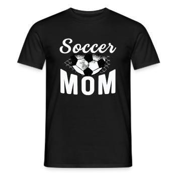 Fußball Tshirt Herren Damen Soccer Football - Männer T-Shirt - Schwarz - Vorne - AI Model Male 178 light (178cm)