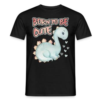 Baby Dinosaur, Saying, Cute-Dinosaur - Men's T-Shirt - black - Front - AI Model Male 178 light (178cm)