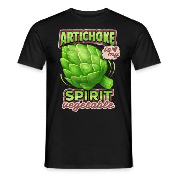 Artischocke Illustration, lustiger Spruch - Männer T-Shirt - Schwarz - Vorne - AI Model Male 178 light (178cm)