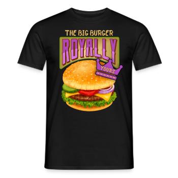 Burger-Cheeseburger Spruch Hamburger-Royale - Männer T-Shirt - Schwarz - Vorne - AI Model Male 178 light (178cm)