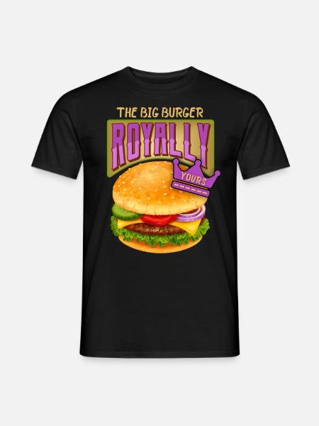 Burger-Cheeseburger Saying Hamburger-Royale - Men's T-Shirt - black