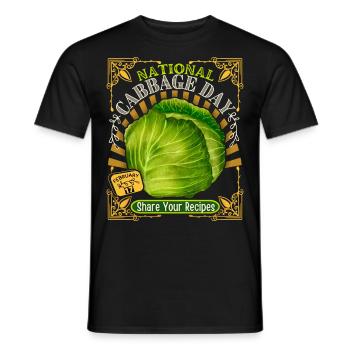 Chou blanc, chou blanc, drôle de dicton Jour du chou - T-shirt homme - noir - Devant - AI Model Male 178 light (178cm)