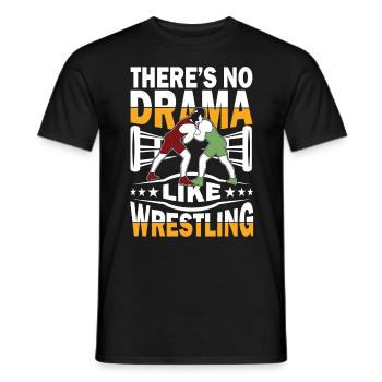 There's No Drama Like Wrestling - Männer T-Shirt - Schwarz - Vorne - AI Model Male 178 light (178cm)