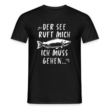 Angeln Fishing Fisher Angelrute Karpfen Rute Fisch - Männer T-Shirt - Schwarz - Vorne - AI Model Male 178 light (178cm)