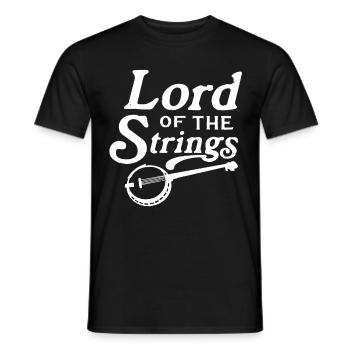 Banjo Shirts For Men Bluegrass Appalachia Folk - Men's T-Shirt - black - Front - AI Model Male 178 light (178cm)