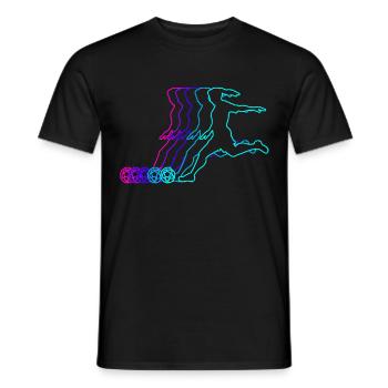 Fußball Tshirt Herren Damen Soccer Football - Männer T-Shirt - Schwarz - Vorne - AI Model Male 178 light (178cm)