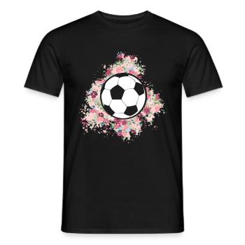 Fußball Tshirt Herren Damen Soccer Football - Männer T-Shirt - Schwarz - Vorne - AI Model Male 178 light (178cm)
