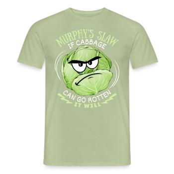 Kohl, lustiger Spruch, Murphy's-Slaw, Comic - Männer T-Shirt - Sage - Vorne - AI Model Male 178 light (178cm)