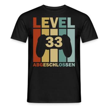 33. Geburtstag Februar Jahrgang 1990 Gamer - Männer T-Shirt - Schwarz - Vorne - AI Model Male 178 light (178cm)
