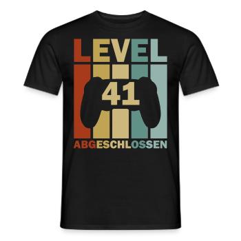 41. Geburtstag Februar Jahrgang 1982 Gamer - Männer T-Shirt - Schwarz - Vorne - AI Model Male 178 light (178cm)
